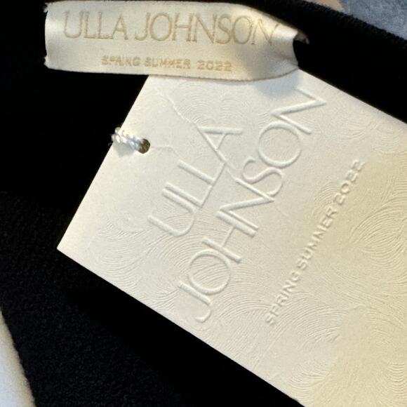 New NWT Ulla Johnson Black Ribbed Evie Midi Dress Size Medium - Picture 12 of 13